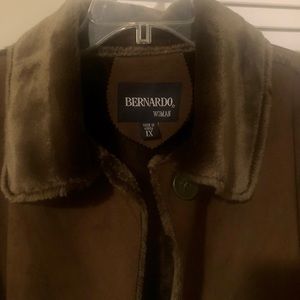 Bernardo Woman Faux Suede Faux Fur Coat